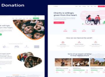 vCharity - Шаблон сайта о благотворительности и пожертвованиях  