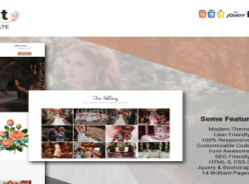 Шаблон сайта свадебной хижины  