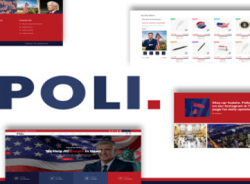 Шаблон  для избирательной кампании и портала пожертвований Poli  