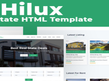 Hilux - Многоцелевой HTML-шаблон  по недвижимости  