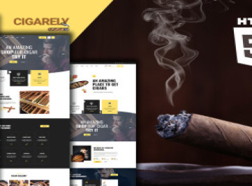 Cigarely - Шаблон сайта магазина сигар  