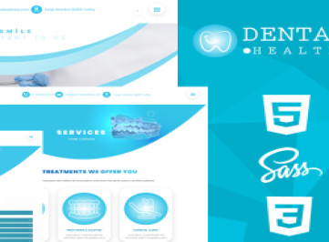 Креативный адаптивный шаблон  на тему  и CSS3 для стоматологического здоровья Адаптивн