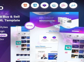 Droboo - HTML-шаблон  цифровой торговой площадки  