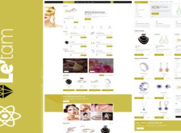 Шаблон сайта Letam Gold and Jewelry Shop на React JS  