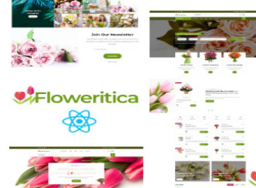 Шаблон  Floristica Flowers and Roses React JS  