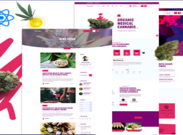 Шаблон Cannabical Recreational Cannabis React