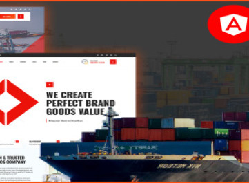 Шаблон  Delco Logistics & Cargo Angular JS