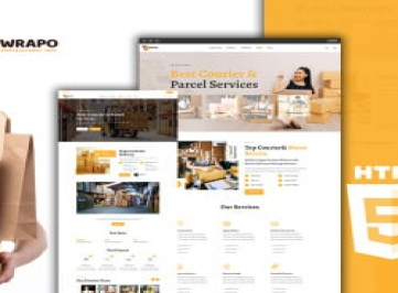 Wrapo Courier Службы доставки и логистики  Temaplate