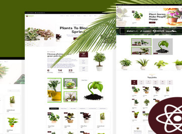 Шаблон  Mitox Gareding & Houseplants React Js