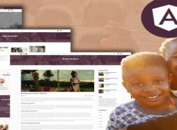 Шаблон Angular JS для благотворительной и благотворительной организации Vima