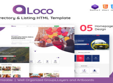 Loco - HTML-шаблон со списком каталогов