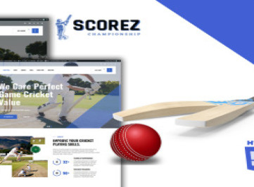 -шаблон сайта Scorez по крикету и бейсболу