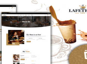 W шаблон  кафе и бара Lafeteria