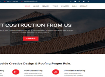 Кровельщик дома | HTML шаблон сайта кровельной компании. Услуги и строительство.