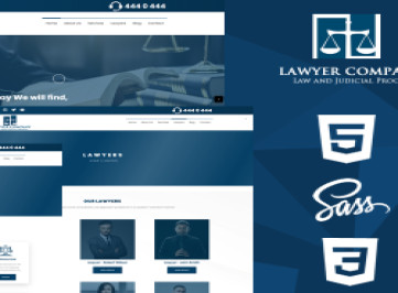 Адвокатская компания  - CSS3 - шаблон тематического веб-