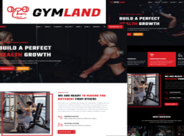 Gymland - -шаблон для тренажерного зала и фитнеса