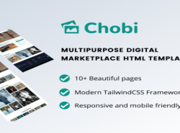 Chobi - многоцелевой HTML-шаблон цифровой торговой площадки