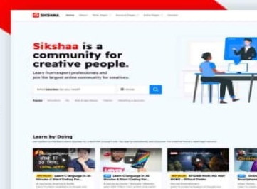 Sikshaa - онлайн-образовательный курс LMS и HTML-шаблон школы