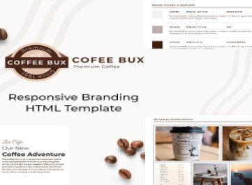 Coffee Bux — адаптивный HTML-шаблон для брендинга