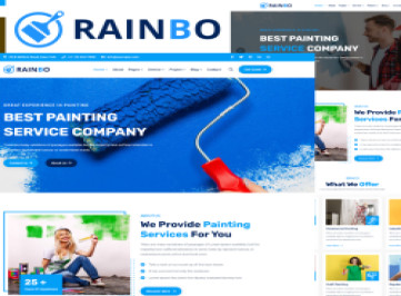 Rainbo - Шаблон  компании по предоставлению малярных услуг