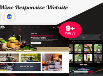 Vwine - шаблон  React Js для интернет-винного магазина