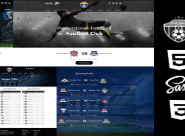 Футбольный клуб - Спортивные клубы Html5 Css3 Тема