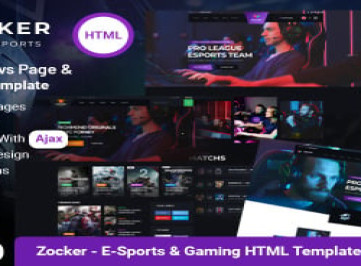 Zocker - HTML-шаблон портала новостей журнала eSports Gaming Clan