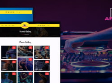 Abrga Music Dj Альбом Портфолио  Шаблон веб-