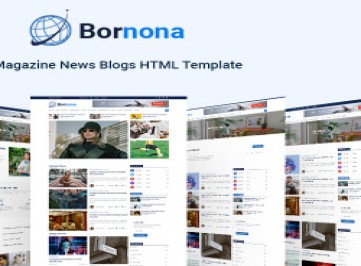 HTML-шаблон для новостных блогов Bornona-Magazine