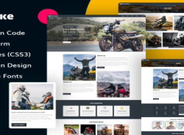 Шаблон  SuperBike and Throttle Motorcycle Html5