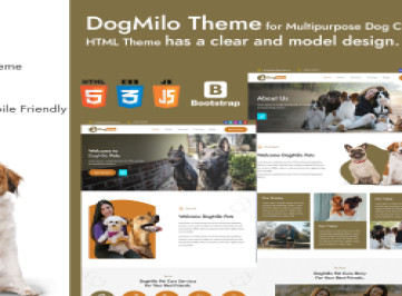 HTML-шаблон Dogmilo по уходу за собаками