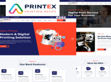 Printex - Шаблон  компании полиграфических услуг