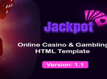 Джекпот - это уникальный и удобный HTML-шаблон для казино и азартных игр.