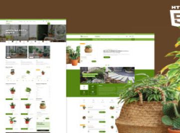 Flavio Plants Greens And Flowers  Шаблон сайта электронной коммерции