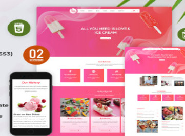 Шаблон  Creamy Ice Cream Shop 