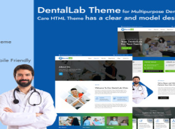 HTML-шаблон стоматологической помощи DentalLab