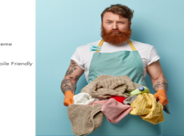 HTML-шаблон Laundry Guyz, услуги химчистки