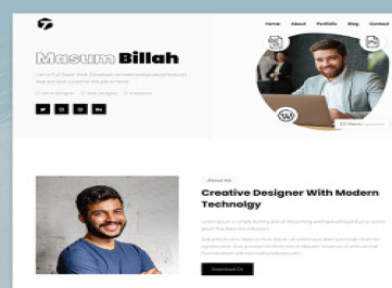 Tian - Минимальный шаблон личного портфолио