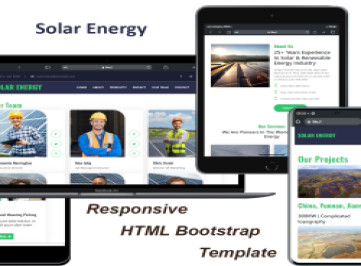 Солнечная энергия — адаптивный HTML-шаблон 