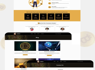 Шаблон и дизайн биржи криптовалют Cryptco Html5