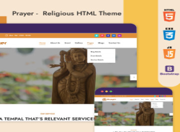 Молитва - HTML-тема религиозного храма