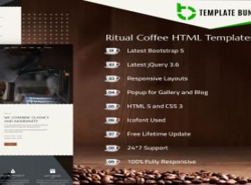 Ritual Coffee -  шаблон  кофейни