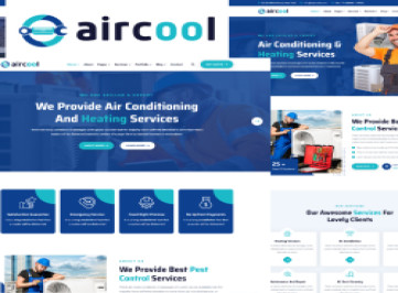 Aircool - Шаблон  для услуг по кондиционированию и отоплению