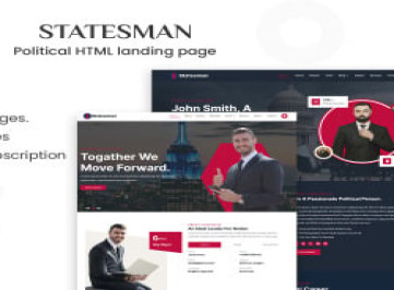Statesman - Шаблон избирательной кампании и политического веб-