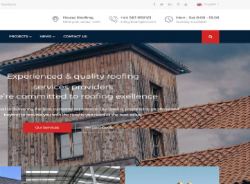 Домашняя кровля- шаблон сайта строительства