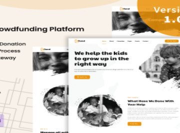XFund — HTML-шаблон платформы для сбора средств и краудфандинга