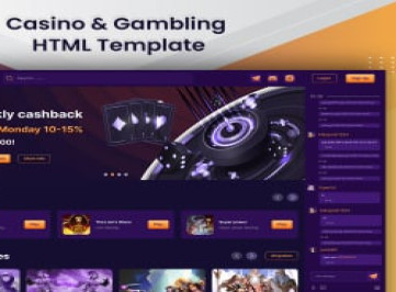 Казино - HTML-шаблон казино и азартных игр