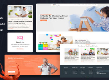Отзывчивый HTML-шаблон службы покраски