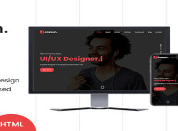 Jaxson - Отзывчивый HTML-шаблон портфолио  4 на одну страницу