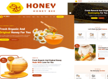 Honey - шаблон  для пчеловодства и магазина меда